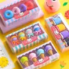 Goma de modelar creativa set de borradores de pastel de helado borrador de dibujos animados de piruleta papelería regalo postre