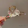 Nuevo Modelo 2025 Diseño Sencillo Pinza para el Cabello de Tiburón con Forma de Ola para la Parte Trasera de la Cabeza, Pinza Grande de Gama Alta para Mujeres