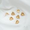 Aretes de Corazón de Encaje Chapados en Oro Real de 14K que Conservan el Color con Pendientes Colgantes, Aretes de Corazón DIY Hechos a Mano, Materiales para Accesorios de Joyería