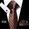 Corbata azul de tres piezas para hombre, corbata formal, suministro directo de fábrica, transfronterizo