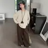 Conjunto de niña transfronterizo para primavera y otoño 2026, nuevo conjunto elegante de dos piezas con camiseta básica de color liso y pantalones casuales de pierna ancha