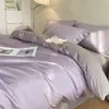 Juego de ropa de cama de lujo de cuatro piezas de algodón de fibra larga de 80 hilos, sábana bajera 100% algodón, funda de edredón bordada, juego de tres piezas de alta gama