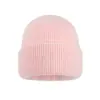 Se Puede Añadir Logo Exportación Transfronteriza Grosor Aislante Frío Cálido Tablero de Luz Color Puro Gorro Frío Invierno Lana Acrílica Gorro Tejido