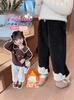 Pantalones de Forro Polar para Niña Otoño e Invierno 2024 Nuevos Pantalones Casuales Rectos de Invierno para Bebé Niña Pantalones de Pierna Ancha Engrosados para Niños