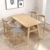 Mesa de jantar para uso doméstico, imitação de madeira maciça, conjunto moderno minimalista de mesa e cadeiras para lanches de restaurante, mesa de jantar para milk tea, mesa de jantar para restaurante de fast food