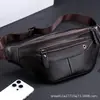 Bolsa de cintura de couro transfronteiriça, bolsa masculina, bolsa masculina de couro genuíno, bolsa transversal, bolsa de peito da moda estilo coreano, bolsa para negócios e esportes, carteira