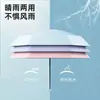 Sombrilla mini de costilla doble con 40% de descuento, sombrilla de bolsillo con protección solar recubierta de negro, sombrilla publicitaria personalizada, se puede imprimir con logo