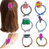 Tocado de estilo coreano, serie Flamingo de verano simple, aro para el cabello, cuerda para el cabello, cuerda para la cabeza, cuerda para el cabello simple Dunhuang, lazo de cuerda para el cabello hecho a mano