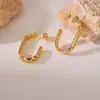 Pendientes de Espiga de Trigo de Acero de Titanio, Estilo Europeo y Americano, Lujo Ligero, Ovalados Pequeños Moda Francesa, Pendientes de Botón Sencillos del Círculo de Celebridades de Internet, Forma Redonda