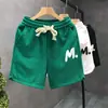 Verano Nuevo Pantalones Cortos Americanos para Hombre Marca de Moda Diseño Delgado Sentido del Diseño Nicho Sueltos Deportivos Casuales Transfronterizo