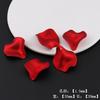 Rojo Festivo Barroco Dulce Pétalo Hoja de Ginkgo DIY Hecho a Mano Tocado Pasador Pendiente Materiales Accesorios