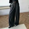 Moda Casual de Otoño 2026, Pantalones Holgados, Adelgazantes, de Pierna Ancha con Cinturón, Pantalones Rectos de Estilo Relajado y Perezoso para Mujer