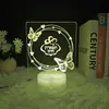 Luz Nocturna 3D al por Mayor Creativa de Dibujos Animados Linda Regalo para Niños Lámpara de Noche para Dormitorio Regalo de Cumpleaños Lámpara de Mesa de Ambiente