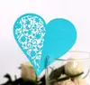 Cartão para sofá love europeu e americano com corte a laser em taça vazada cartão de mesa para taça de vinho em forma de coração natalino rosa elevador atacado