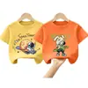 Camiseta de Verano de Manga Corta para Niños 2026 Estilo Nuevo para Niños Mayores, Top de Verano para Niños, Camiseta de Marca Moderna Elegante y Fresca de Algodón Puro