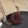 Nuevo Collar de Flor Seca Rosa Suave Estilo Chino Nicho Vintage Collar Gargantilla Floral Femenino Distintivo Cuello Maillard