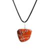 Colgante de Piedra Bruta de Cristal Natural con Envoltura de Alambre, Accesorio de Collar de Piedra de Amatista Fluorita Rosa y Blanca Europea y Americana, Citrino