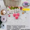 Suministro Listo de Bolas de Pelo de Conejo Rex Imitación de 4-9 cm, Coloridos Accesorios para Joyería DIY, Bolas de Felpa, Colgantes para Equipaje, Accesorios para Ropa