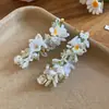 Pendientes Redondos de Flor Colorida Tejidos a Mano Pendientes Frescos de Dopamina Estilo Vacacional Pendientes de Nicho de Gama Alta