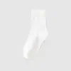 Calcetines de Algodón de Color Puro de Tubo Medio sin Costuras Engrosados de Primavera, Otoño e Invierno 7A Antibacterianos para Mujer Desodorantes Absorbentes del Sudor de Alta Elasticidad Transpirables para Mujer