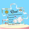 Nuevos Adornos Acrílicos Transparentes de Amazon para Papá, Regalo de Cumpleaños del Día del Padre, Bendiciones, Decoraciones de Escritorio