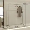 Loja de Roupas Roupas Masculinas e Femininas Cabideiro com Rodas Expositores Prateleira Móvel de Chão Secador de Roupas e Chapéu de Aço Inoxidável