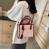 Bolso de mano elegante para mujer, bolso de mano informal de moda de 2024, bolso de hombro con contraste, moderno