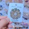 Broche de Mariposa Hueca con Diamantes AB Iridiscentes para Mujer, Pin de Mariposa de Diamantes Lujoso a Todo Color para Trajes y Abrigos, Broche Elegante y Lujoso
