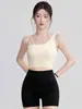 Top Regata de Yoga Plus Size Feminino com Alças e Costas Bonitas, Conjunto Esportivo Leve de Verão Profissional para Fitness com Shorts 3/4
