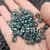 Anillo de jade con hebilla grande de aguamarina azul, cuentas de jade de agujero grande, anillo de anillo con colgante de jade de cuarcita verde aceitoso, cuentas para joyería de pulsera y collar DIY