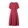 Falda Dulce y Picante Ligeramente Gordita Talla Grande Falda Larga Cuello en V Adelgazante Talla Grande Ropa para Mujer Chica Gordita Tipo de Cuerpo Pera Vestido 2720