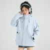 Chaqueta exterior estilo Luotuo para mujer, tres en uno, otoño e invierno, cortavientos para hombre, impermeable, traje de montañismo desmontable de dos piezas