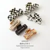 Moda Estilo Coreano Cuadros Mismo Estilo Pinza Súper Grande Pinza para Cabello Estampado Leopardo Acetato Accesorios para el Cabello Pinza Sencilla para el Cabello Pinza para Cola de Caballo Accesorios para el Cabello