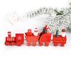Adornos de Tren de Madera para Navidad 2026 Regalos para Niños Decoraciones Navideñas Adornos de Tren de Navidad de Dibujos Animados