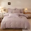 Juego de Cuatro Piezas de Algodón 100% Puro Clase A Espesado Cepillado Otoño e Invierno Juego de Cama Venta al por Mayor desde Fabricante Transfronterizo