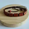 Pulsera tejida multicolor cuadrada transfronteriza Lapislázuli Amatista Ojo de Tigre Pulsera tejida Pulsera tejida piramidal
