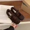 Sapatos Peludos Estilo Fada para Mulheres, Novo Estilo Outono e Inverno 2026, Sapatos Mary Jane com Forro de Lã, Sapatos de Algodão Macios e Suaves Estilo Retro