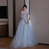Vestido de Noite Estilo Europeu e Americano com Toque de Luxo, Novo Modelo 2026, Elegante e Luxuoso, Adequado para Performances Vocais, Apresentações, Alta Costura, Banquetes e Vestidos de Aniversário