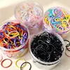Elásticos de Cabelo para Meninas, Pequenos Elásticos de Cabelo de Alta Elasticidade, Cordas de Cabelo Descartáveis, Anéis de Cabelo Duráveis, Elásticos de Cabelo Pretos, Elásticos de Cabelo Infantis Que Não Danificam o Cabelo