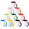 Taza Simple Color Interior Color Taza Esmalte de Color Impresión Publicidad Logo de Empresa Oficina Práctico Color Personalizado Taza de Cerámica