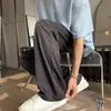 Pantalones de Hielo de Damero para Dosificar Hombres Verano Delgados Estilo Coreano Modernos Rectos Estilo Hong Kong Holgados Atractivos Largos
