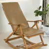 Cojín Reclinable Verano Hielo Vid Grosor Esponja Cojín Mecedora Plegable Silla Bambú Perezosa Verano Hielo Seda Refrigerante Esterilla Cojín Asiento