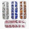 Case de celular DIY transfronteiriço acessórios de vestuário fundo plano lantejoulas coloridas diamante AB prata conjunto de brocas de unha de resina acrílica