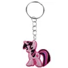 Colgante de Unicornio Lindo Dibujo Animado Caballo Pequeño Llavero de Bolsa Adorno Colgante PVC Goma Blanda Decoración de Llavero Colgante Pequeño
