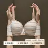 Ropa interior rayada gruesa para mujer del sudeste asiático transfronteriza, sujetador push-up para pecho pequeño que realza la apariencia y realza los senos laterales, sujetador anti-flacidez