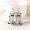 Pendientes de mapache nuevos, divertidos y lindos, transfronterizos, acrílico plano, pendientes colgantes, moda simple, regalo de vacaciones