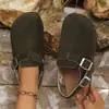Primavera 2026 Nuevas Elegantes Birkenstock Zuecos con Puntera Zapatillas Medias Suela Gruesa Retro Casual Ropa Exterior Correa Trasera Zapatos Perezosos Mujer
