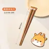 Palillos de Madera Lindos de Dibujos Animados para Uso Doméstico, Palillos Individuales de Gama Alta para Comer, Palillos Familiares para Comer, Palillos Dedicados para Niños
