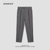 Ropa para Hombre Apo 285g Tejido de Fibra Ecológica Pantalones Casuales Verano 2025 Anti-Arrugas Tejidos Rectos Pantalones de Nueve Puntos