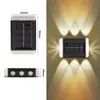 Nueva Lámpara de Pared Luminosa Solar para Exteriores, Jardín, Patio, Decorativa para el Hogar, Lámpara de Pared para Atmósfera Exterior, Iluminación